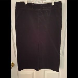 H&M - black corduroy pencil skirt with front pleat